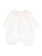 Tutina Gemma per neonata Jesurum Baby bianca con colletto in pizzo - Rubino Kids