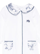 Tutina per bambino Tartine & Choccolat azzurro con stampa a fiori - Rubino Kids