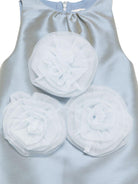 Tutina per neonata Alapage azzurro con applicazioni floreali - Rubino Kids