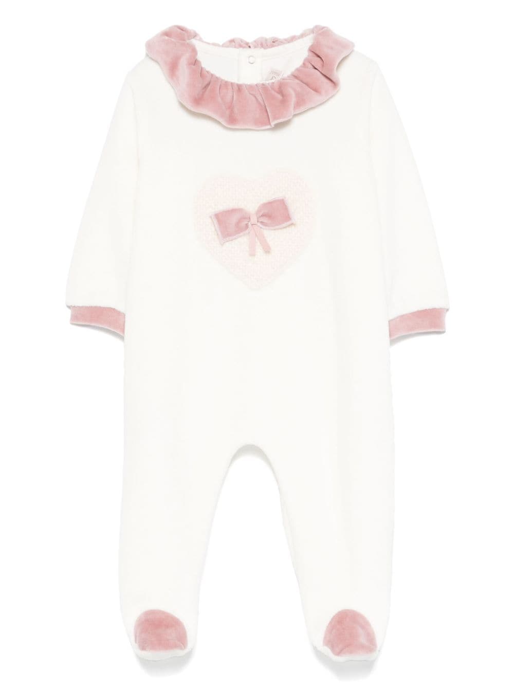 Tutina per neonata La Stupenderia bianco con motivo Teddy Bear e fiocco - Rubino Kids