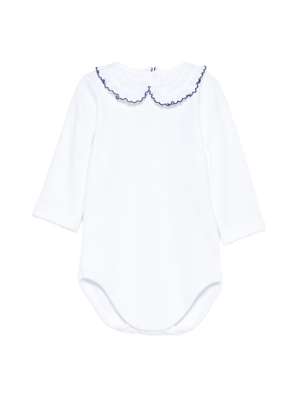 Tutina per neonata Mariella Ferrari bianco con rifiniture blu - Rubino Kids