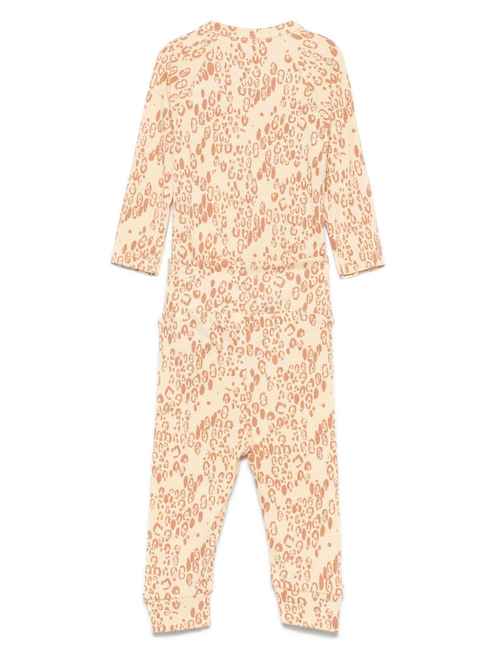 Tutina per neonata Mini Rodini beige con stampa animalier - Rubino Kids