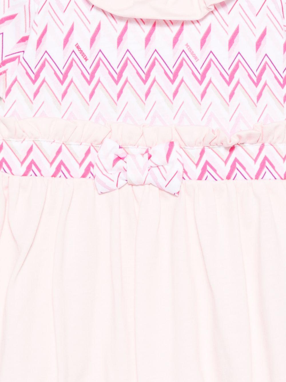 Tutina per neonata Missoni Kids rosa chiaro con motivo a zig zag - Rubino Kids