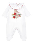 Tutina per neonata Monnalisa bianco con gambe con piedini - Rubino Kids