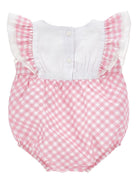 Tutina per neonata Monnalisa rosa a fiori con ruches - Rubino Kids