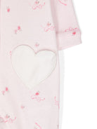 Tutina per neonata Monnalisa rosa con stampa a fiori all - over - Rubino Kids