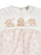 Tutina per neonata Monnalisa rosa con stampa coniglietti - Rubino Kids