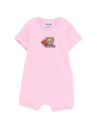 Tutina per neonata Moschino Kids rosa con ricamo Teddy Bear - Rubino Kids