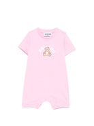 Tutina per neonata Moschino Kids rosa con stampa grafica Teddy Bear - Rubino Kids