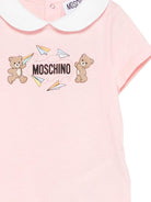 Tutina per neonata Moschino Kids rosa con stampa Teddy Bear - Rubino Kids