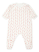 Tutina per neonata Petit Bateau bianca con stampa a cuori - Rubino Kids