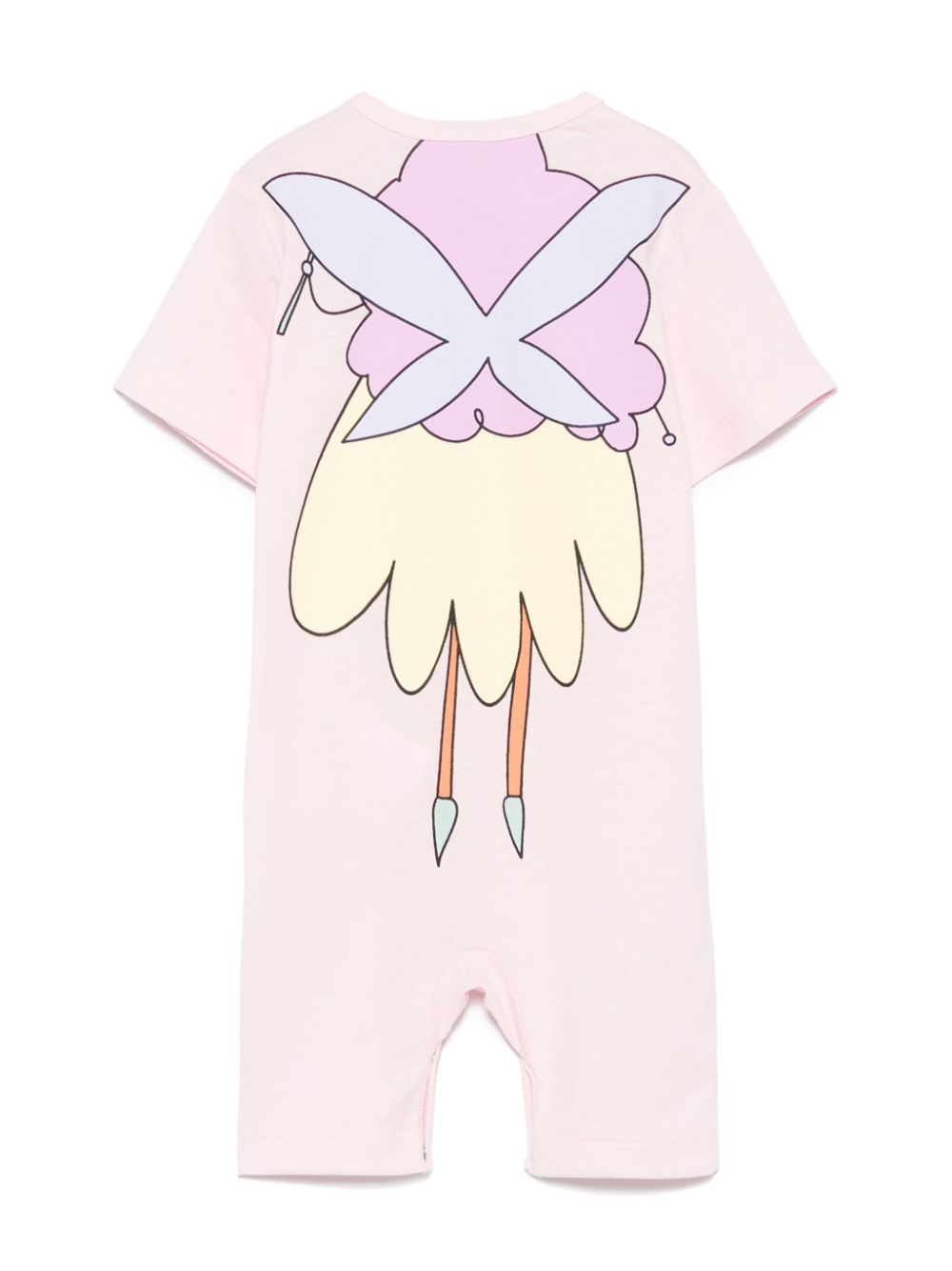 Tutina per neonata Stella McCartney Kids rosa con stampa fatina - Rubino Kids