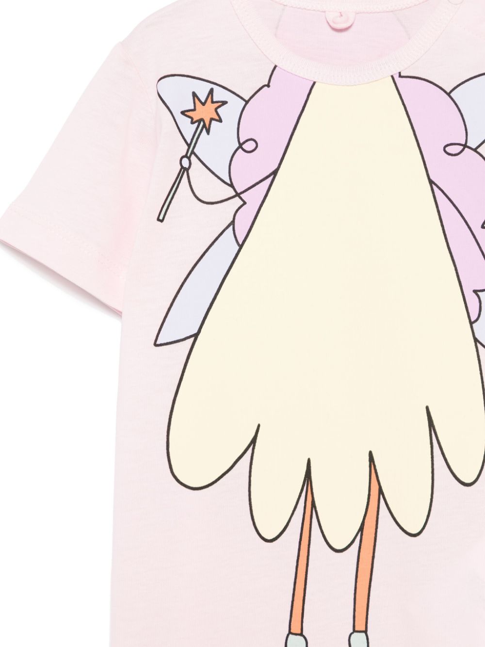 Tutina per neonata Stella McCartney Kids rosa con stampa fatina - Rubino Kids