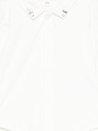 Tutina per neonata Tartin Et Chocolat bianca con colletto ricamato - Rubino Kids