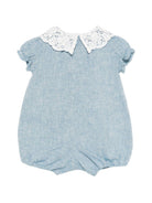 Tutina per neonata Tartine & Chocolat azzurra con dettaglio in pizzo - Rubino Kids