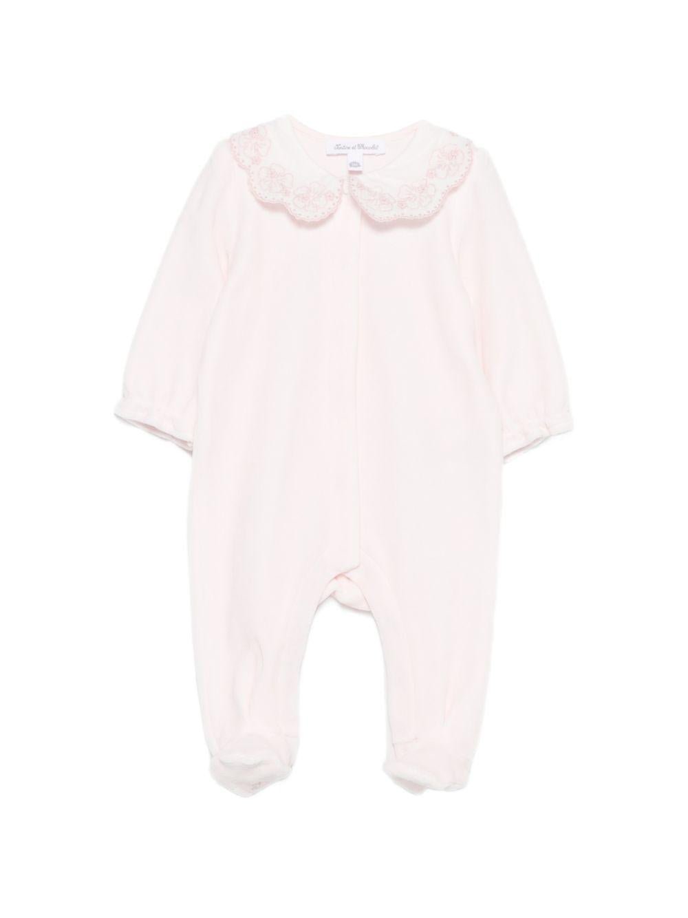 Tutina per neonata Tartine & Chocolat rosa con finitura in pizzo - Rubino Kids