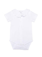 Tutina per neonata Tartine Et Chocolat bianca con colletto a smerlo - Rubino Kids