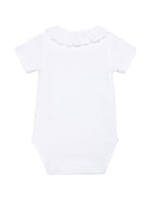 Tutina per neonata Tartine Et Chocolat bianca con colletto a smerlo - Rubino Kids