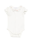 Tutina per neonata Tartine Et Chocolat bianca con colletto alla Peter Pan - Rubino Kids