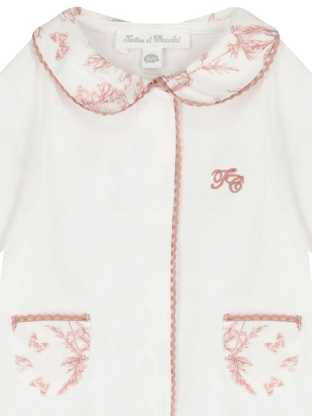 Tutina per neonata Tartine Et Chocolat bianca con stampa a fiori - Rubino Kids