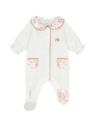 Tutina per neonata Tartine Et Chocolat bianca con stampa a fiori - Rubino Kids