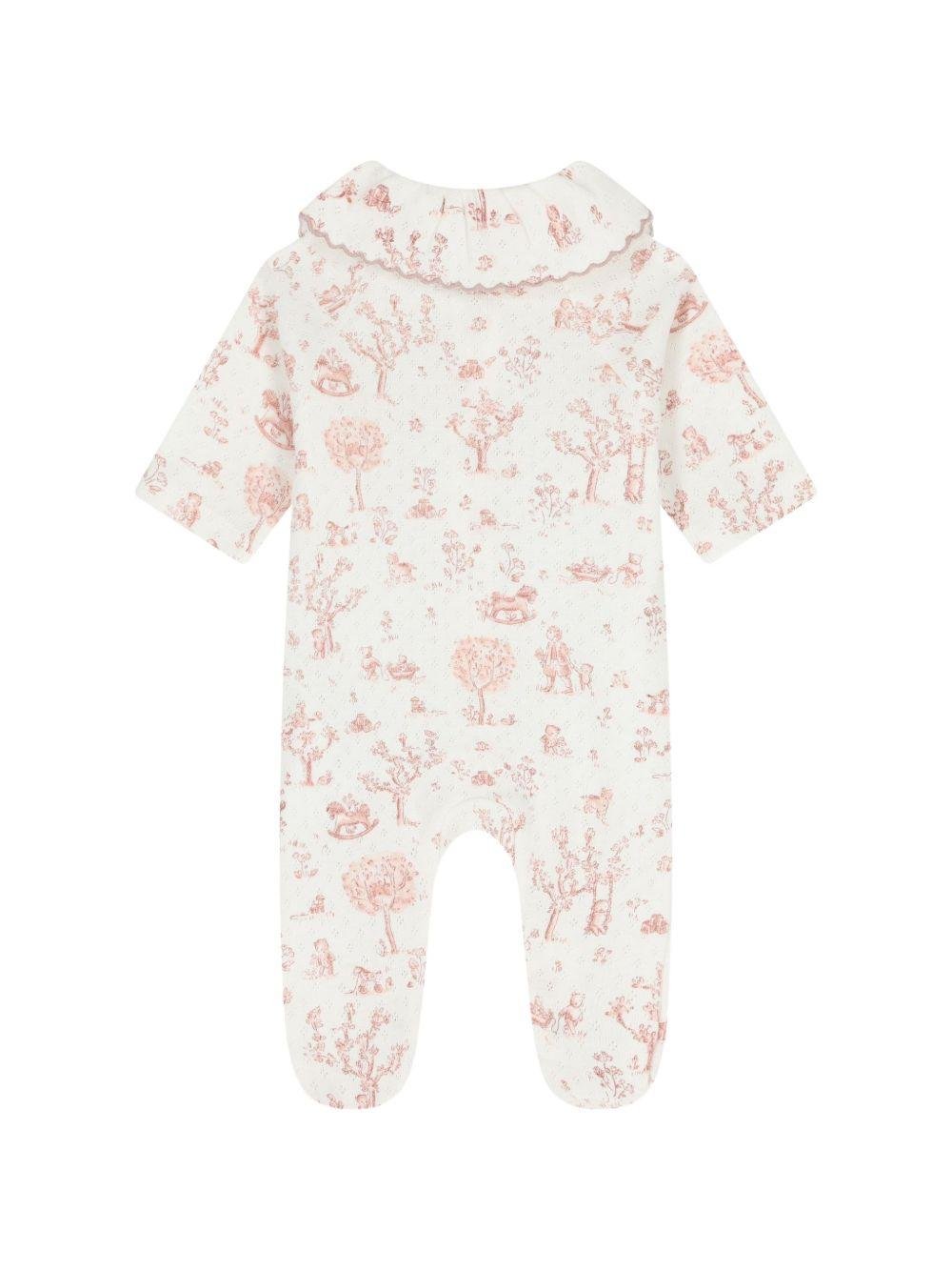 Tutina per neonata Tartine Et Chocolat bianca con stampa grafica all - over - Rubino Kids