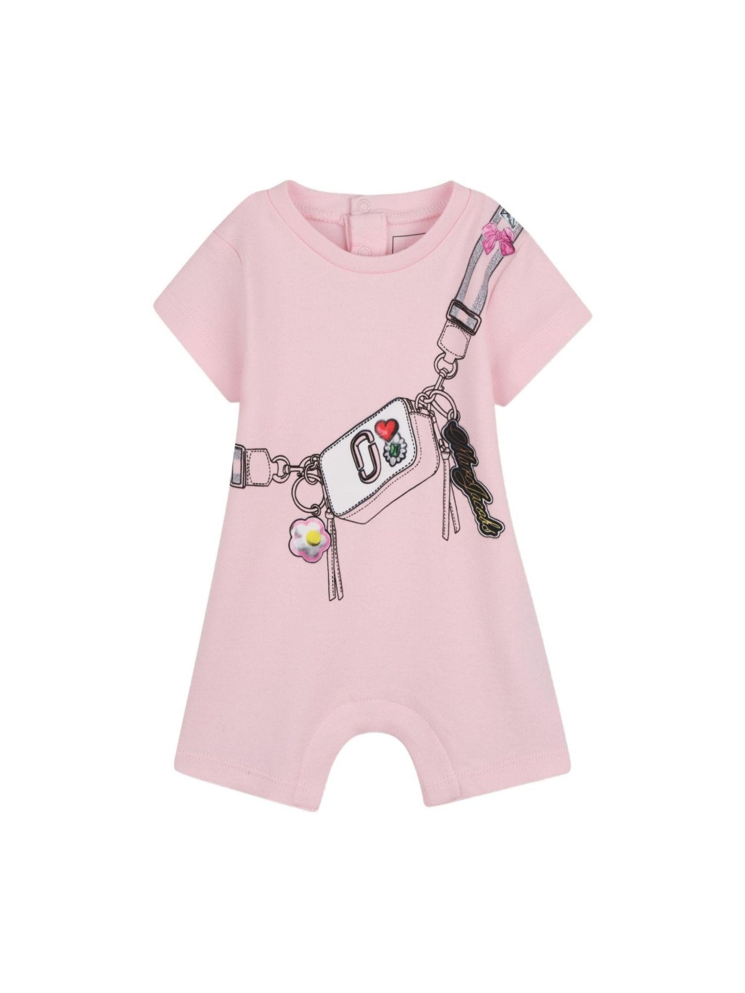 Tutina per neonata The Marc Jacobs Kids rosa con stampa grafica sul davanti - Rubino Kids
