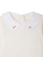 Tutina per neonati Bonpoint bianca con colletto ricamato - Rubino Kids