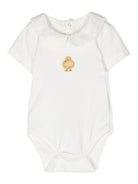 Tutina per neonati Donsje bianca con motivo Duck ricamato - Rubino Kids