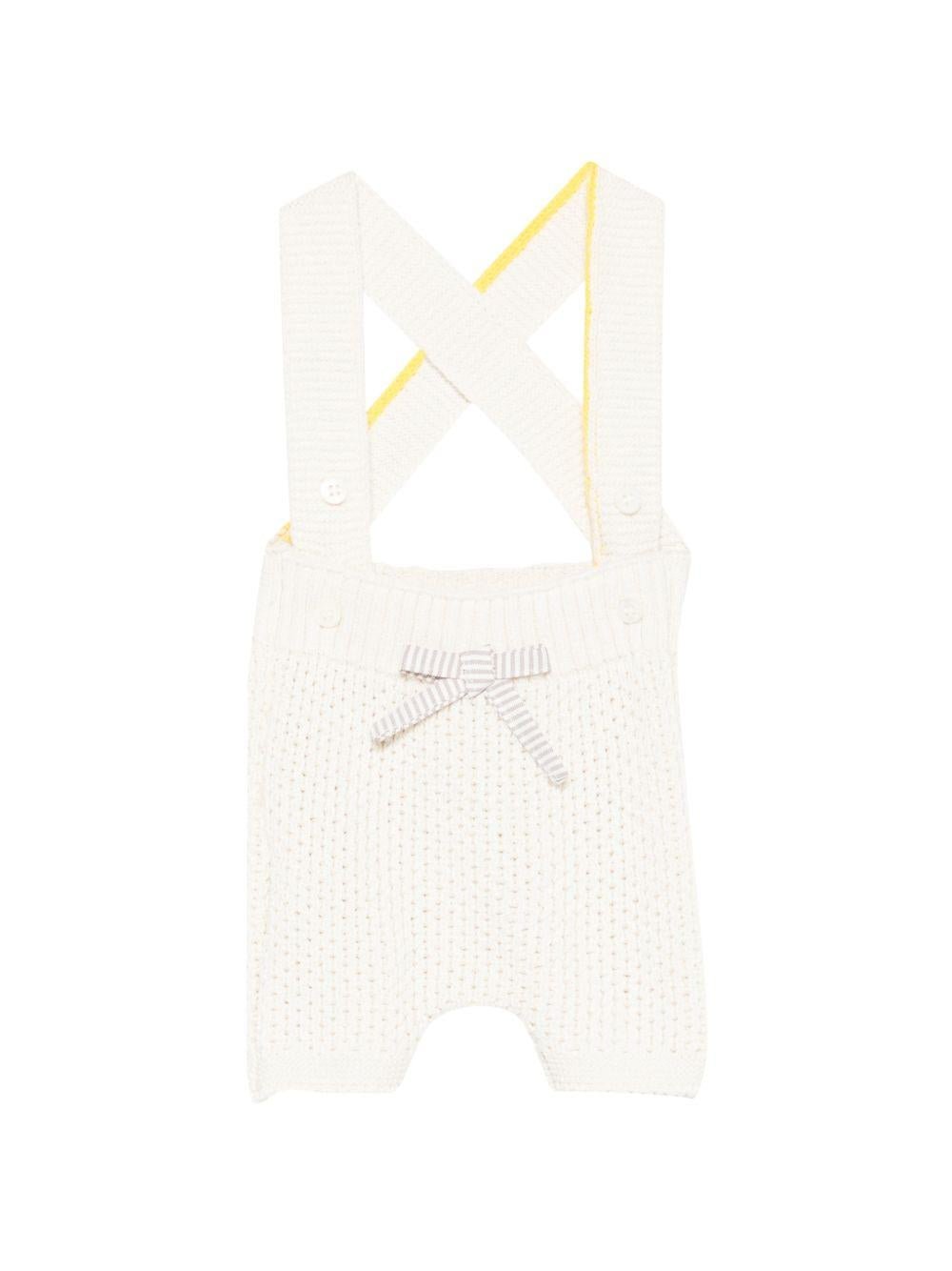 Tutina per neonati Gensami bianca con dettaglio fiocco sul davanti - Rubino Kids