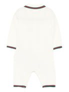 Tutina per neonati Gucci Kids bianca opaca con colletto polo - Rubino Kids