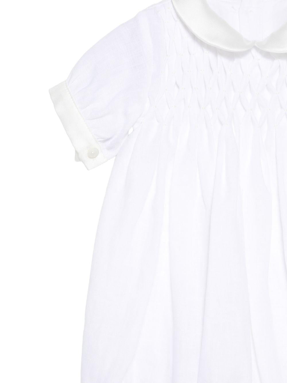 Tutina per neonati La Stupenderia bianco con colletto alla Peter Pan - Rubino Kids