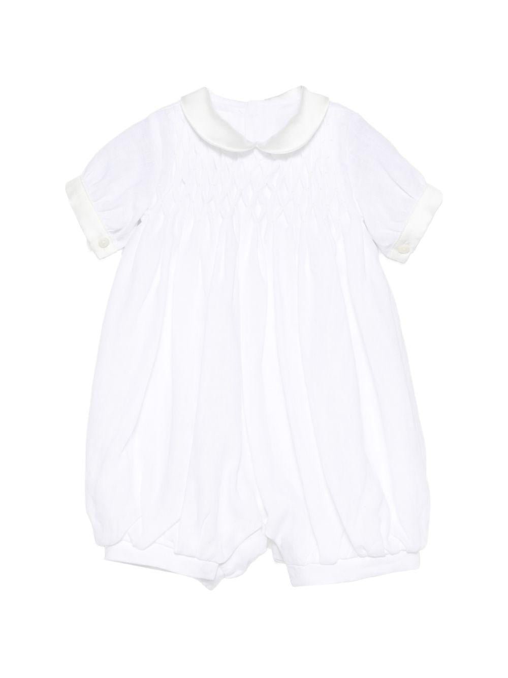 Tutina per neonati La Stupenderia bianco con colletto alla Peter Pan - Rubino Kids