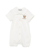 Tutina per neonati Moschino Kids bianca con applicazione Teddy Bear - Rubino Kids
