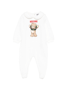 Tutina per neonati Moschino Kids bianca con orsacchiotto - Rubino Kids
