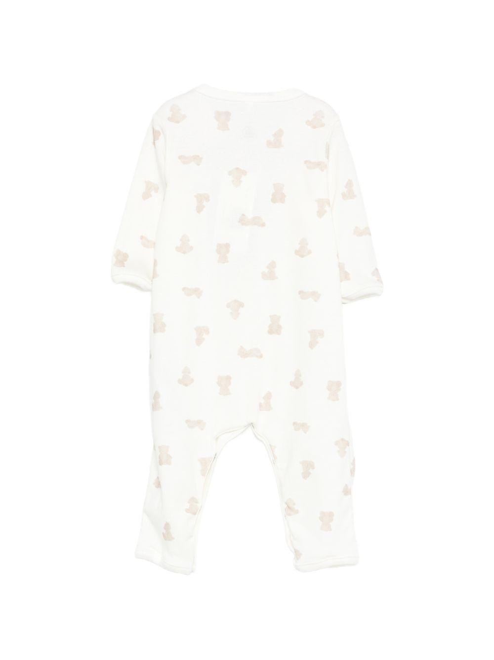 Tutina per neonati Petit Bateau beige con stampa orsetto all - over - Rubino Kids