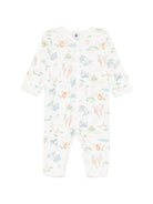 Tutina per neonati Petit Bateau bianca con stampa animali - Rubino Kids