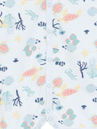 Tutina per neonati Petit Bateau bianca con stampa grafica all - over - Rubino Kids