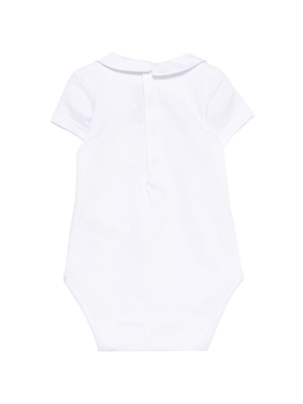 Tutina per neonati Tartine Et Chocolat bianca con colletto a punta - Rubino Kids