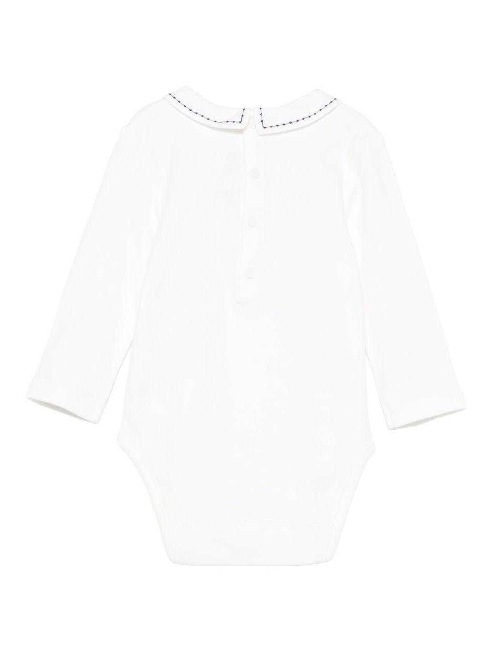 Tutina per neonati Tartine Et Chocolat bianca con logo ricamato - Rubino Kids