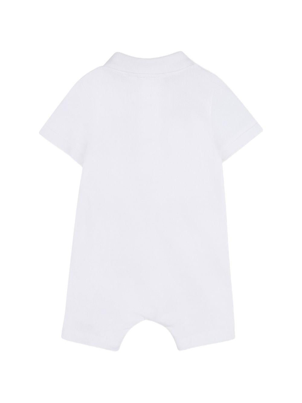 Tutina per neonato Boss Kids bianca con dettaglio applicato - Rubino Kids