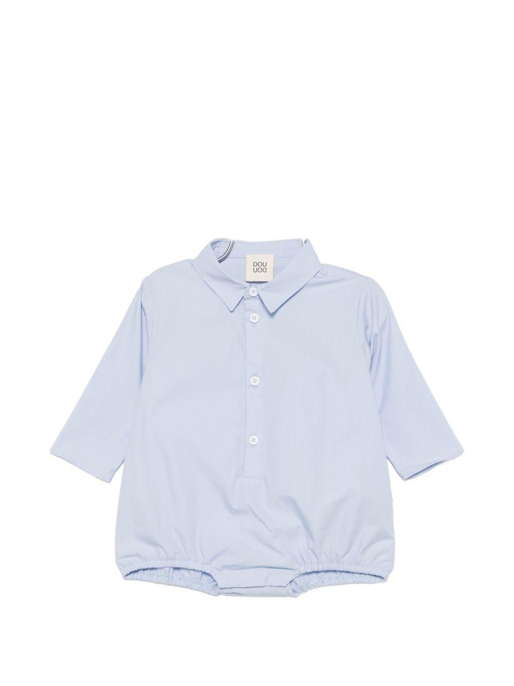 Tutina per neonato Douuod Kids azzurra con colletto - Rubino Kids