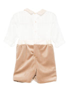 Tutina per neonato La Stupenderia beige con colletto alla Peter Pan - Rubino Kids