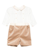 Tutina per neonato La Stupenderia beige con colletto alla Peter Pan - Rubino Kids