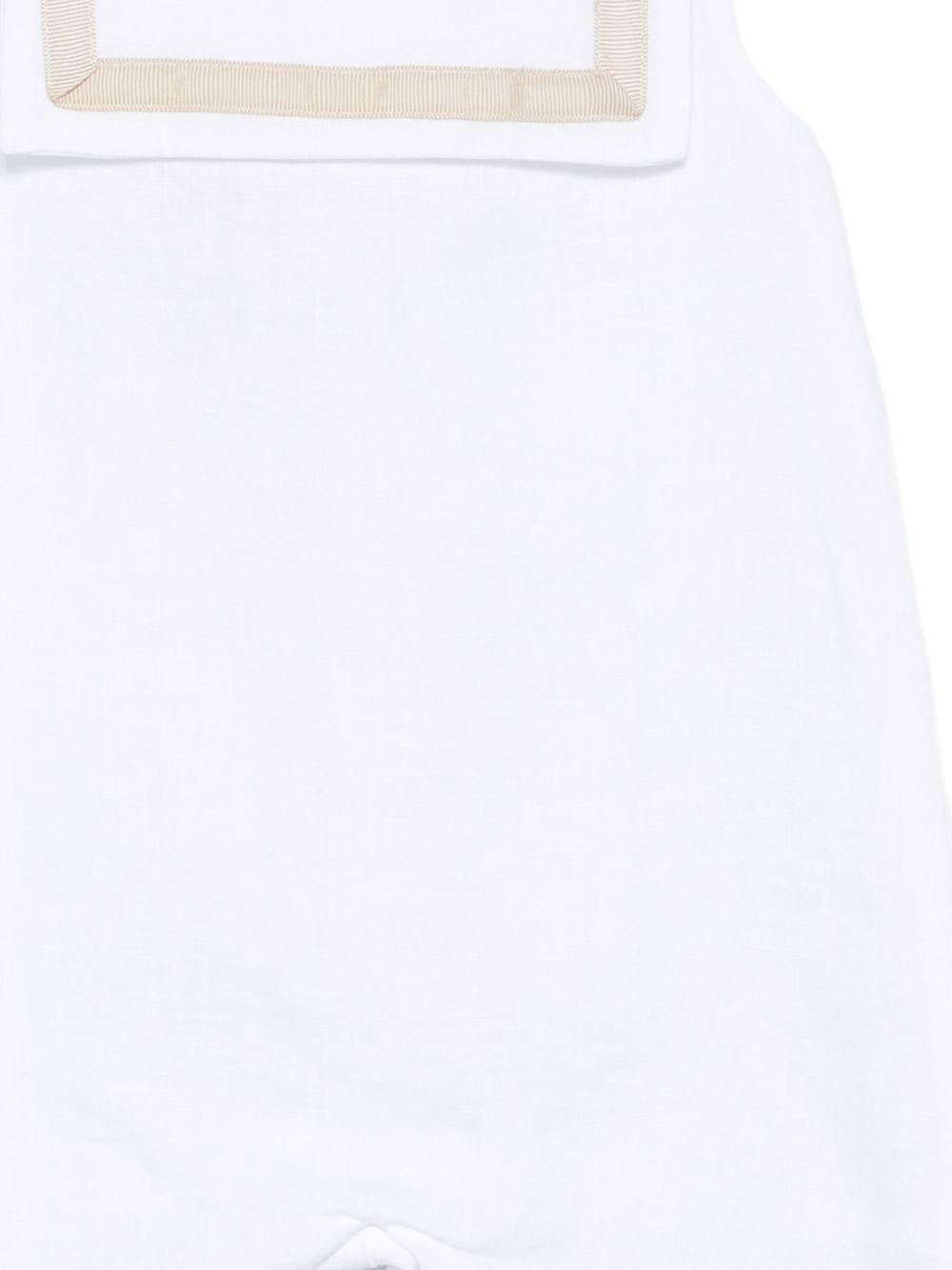 Tutina per neonato La Stupenderia bianca con bottoni sul colletto - Rubino Kids