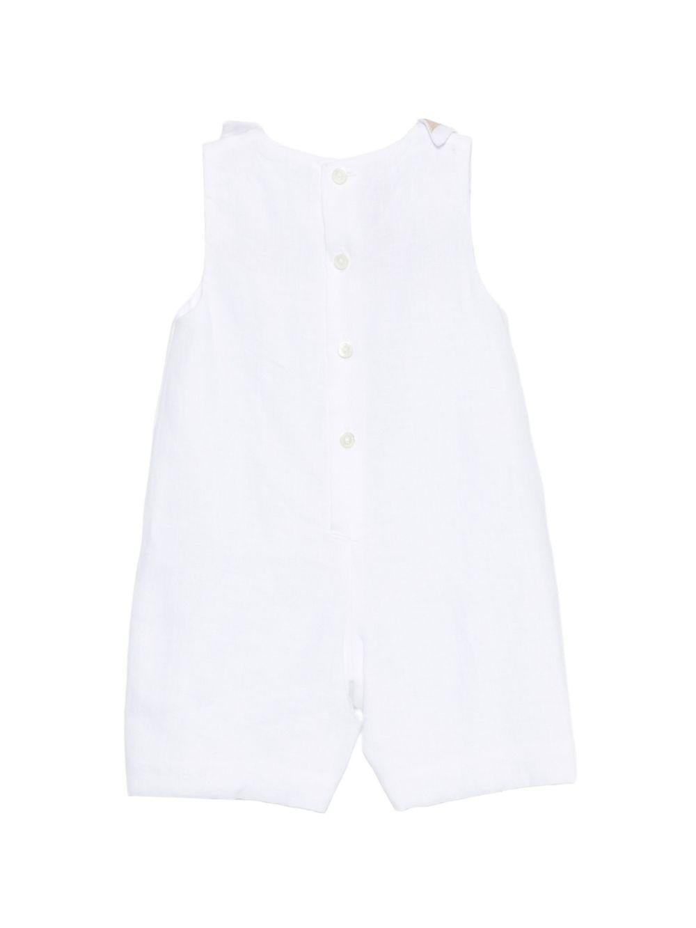 Tutina per neonato La Stupenderia bianca con bottoni sul colletto - Rubino Kids