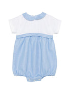 Tutina per neonato Mariella Ferrari azzurra con colletto alla Peter Pan - Rubino Kids