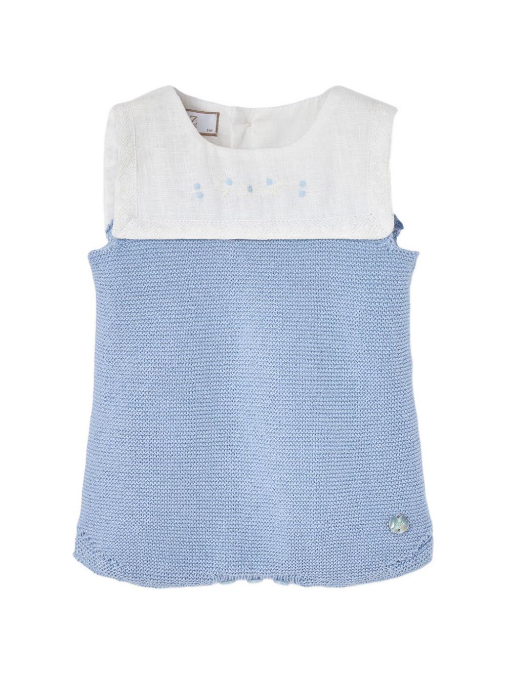 Tutina per neonato Paz Rodriguez senza maniche abbottonata - Rubino Kids