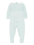 Tutina per neonato Paz Rodríguez verde con colletto alla Peter Pan - Rubino Kids