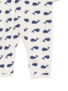 Tutina per neonato Petit Bateau beige con stampa balene all - over - Rubino Kids